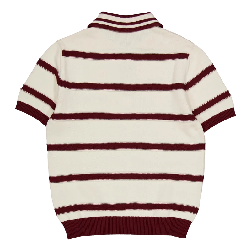 Red Plum Polo Burgundy/ecru