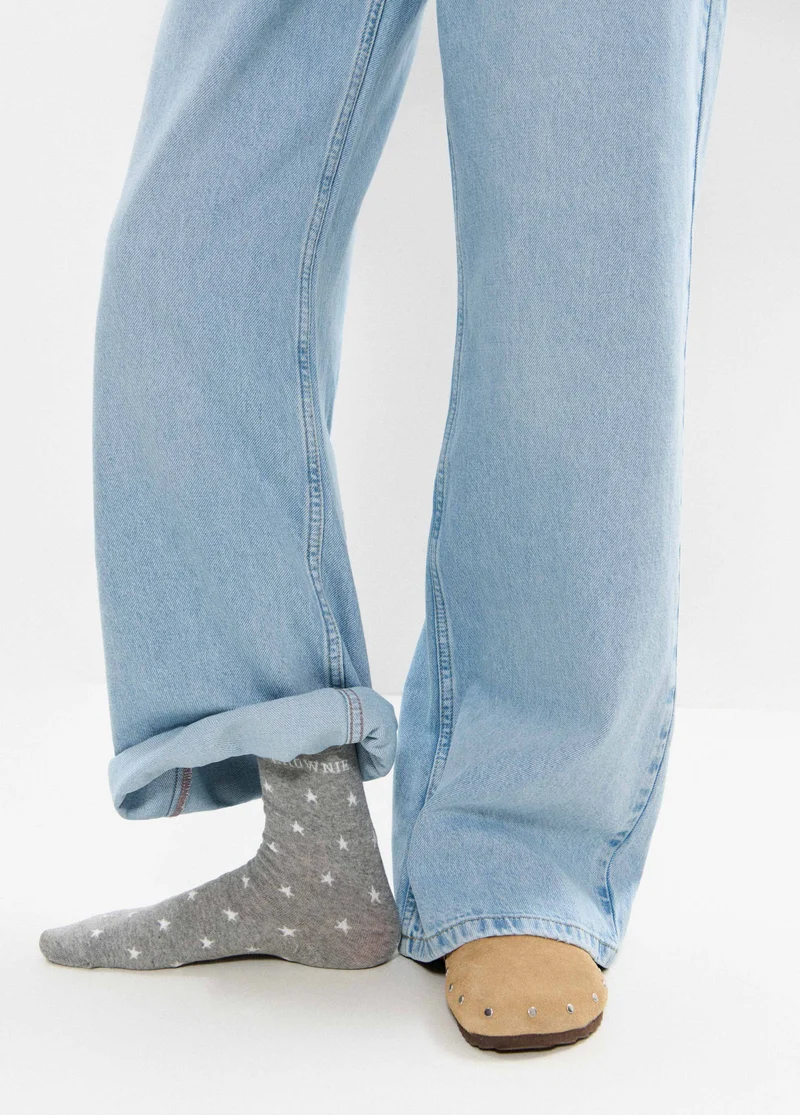 Plain star socks