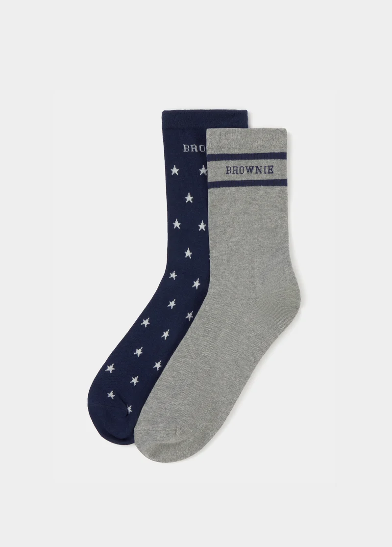 Plain star socks