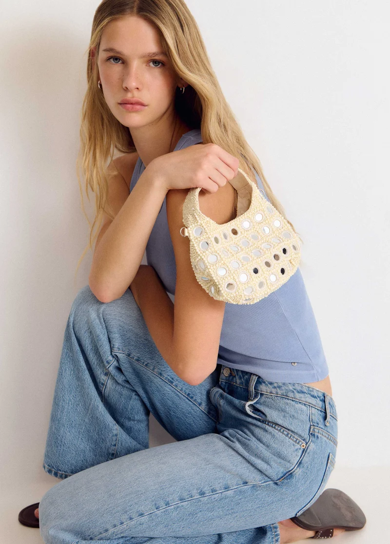 Small beads and mirror bag