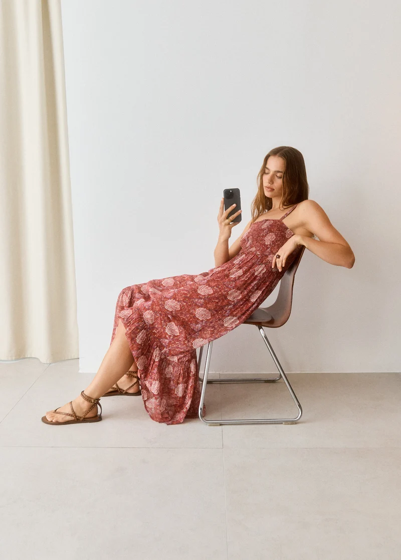 Floral strap dress