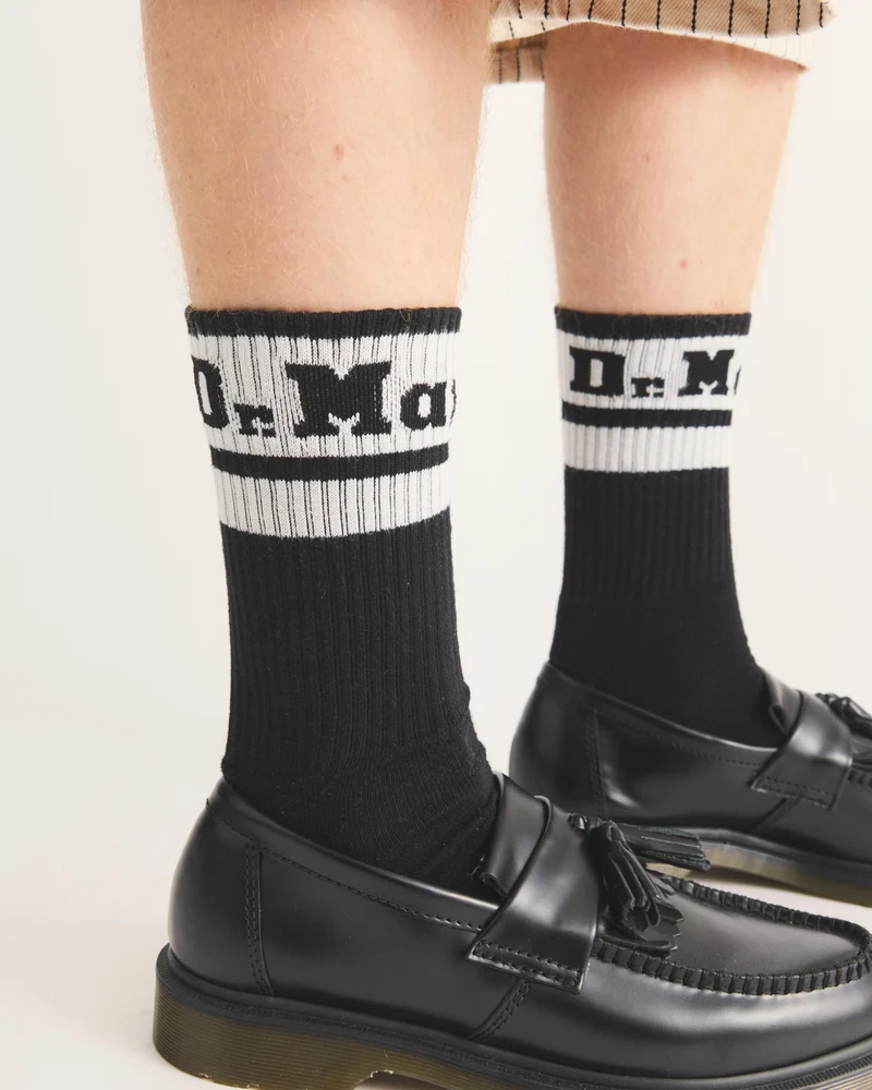 DR.MARTENS Socken Athletic Logo Black+White Organic Cotton Blend