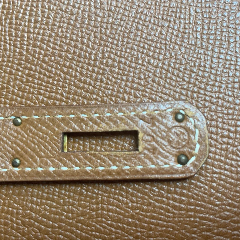 Hermès Vintage Gold Kelly Sellier 32 Epsom Y Circle 1995