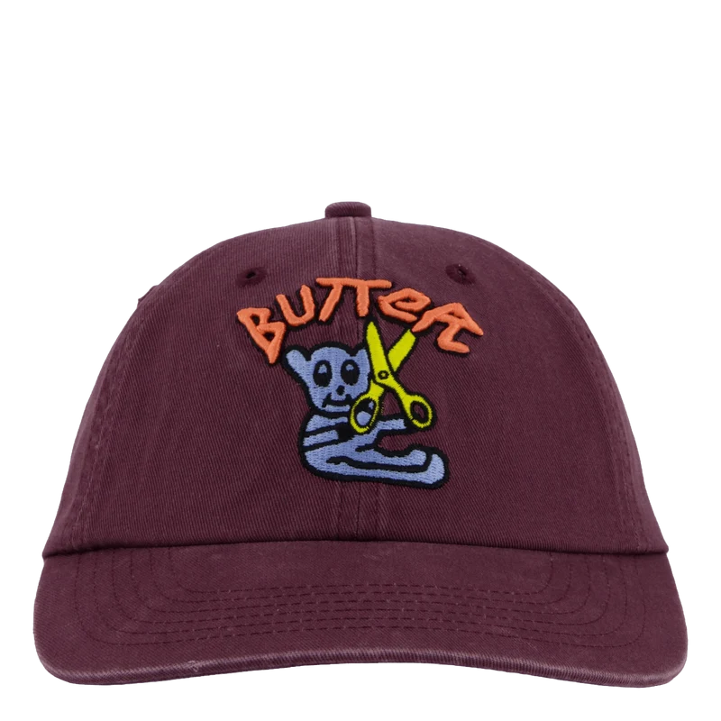 Bear 6 Panel Cap Wine
