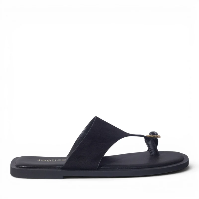 Europeon Union Women Black Chamois Slipper #5021