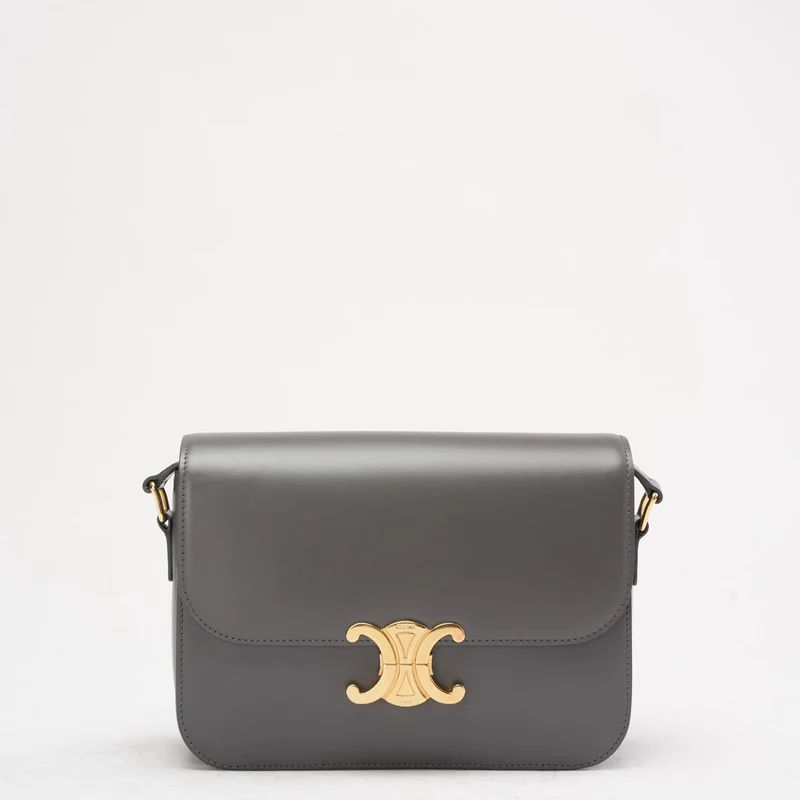Celine Gray Triomphe Crossbody Small Calfskin 2019