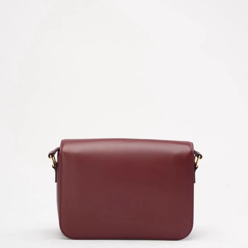 Celine Burgundy Triomphe Crossbody Small Calfskin 2019