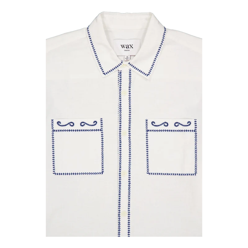 Haven Ls Shirt Ecru / Blue