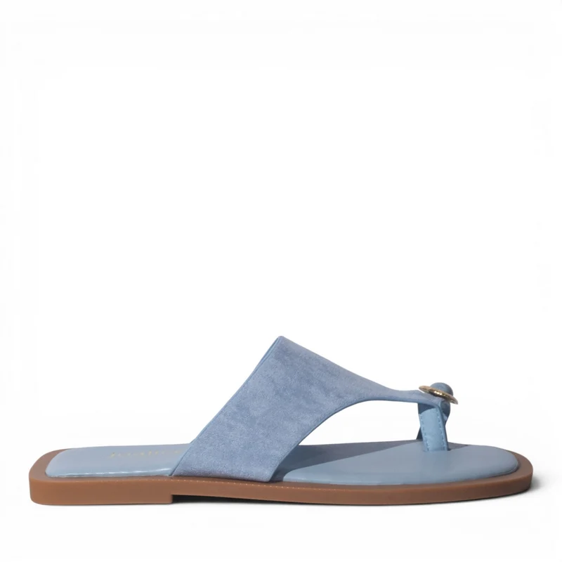 Europeon Union Women Light Blue Chamois Slipper #5018