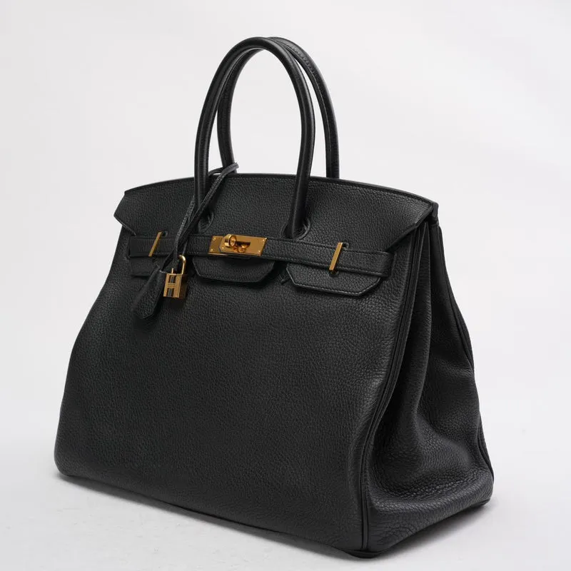 Hermes Black Birkin 35 Togo Leder 2014
