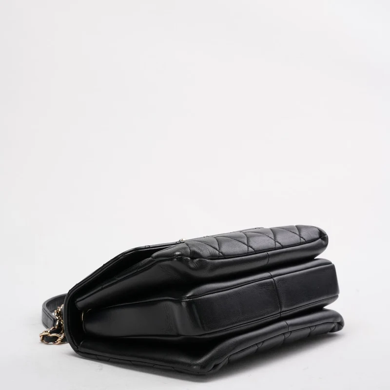 Chanel Schwarze kleine Trendy CC Tasche aus Lammleder 2020