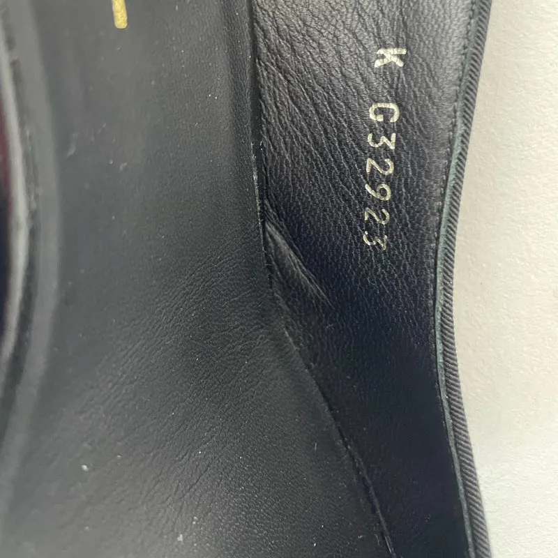 Chanel Slingback-Pumps aus schwarzem Wildleder und Leder mit CC-Logo, Größe 39C