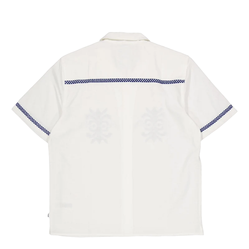 Didcot Ss Shirt Ecru / Blue