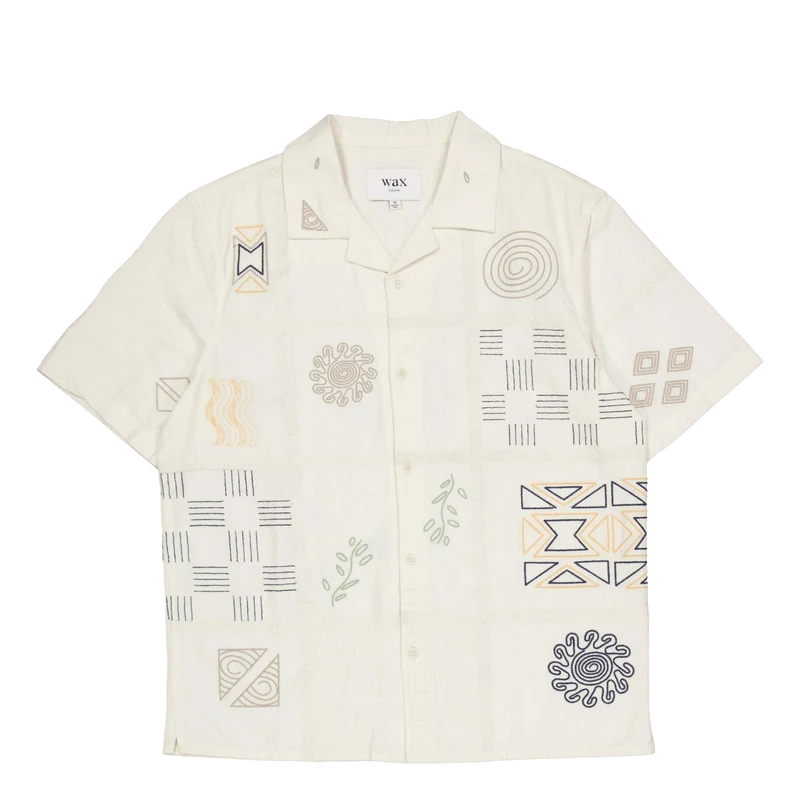 Didcot Ss Shirt Ecru / Multi