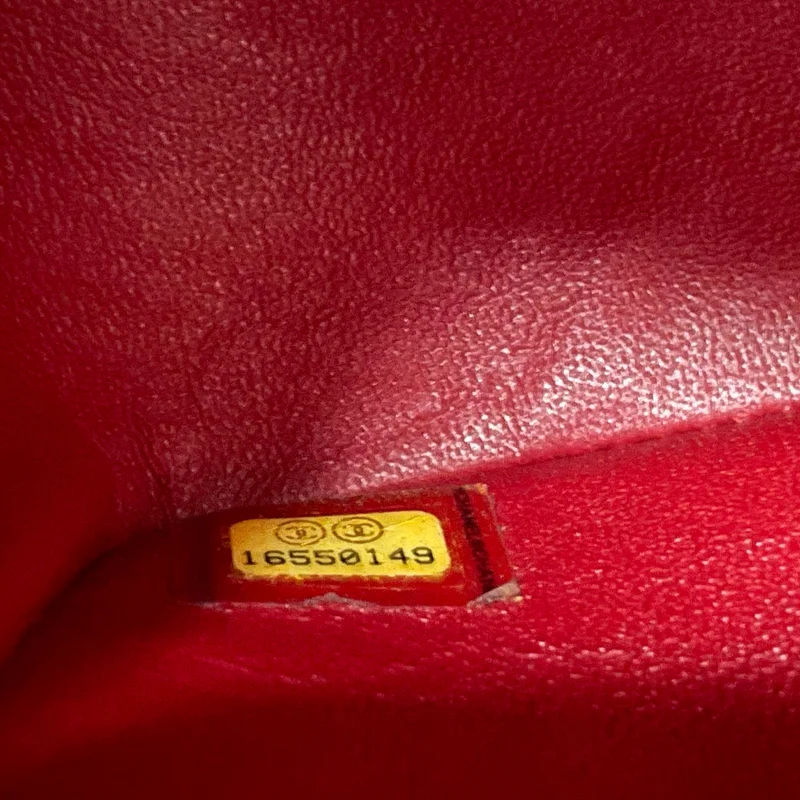 Chanel Burgunderrote klassische Flap Bag Caviar 2012