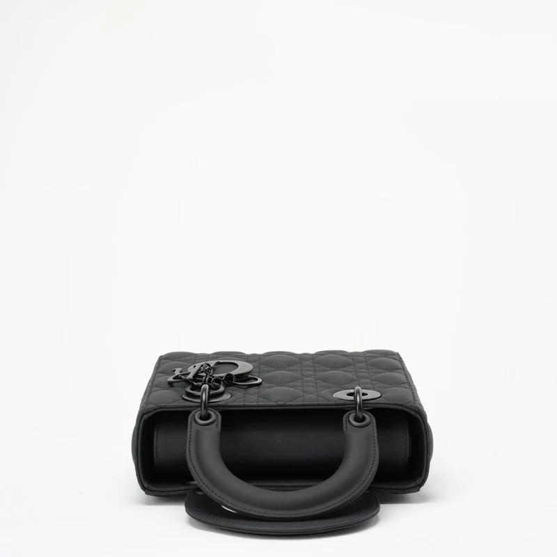 Christian Dior Mattschwarze kleine Lady Dior Tasche 2021