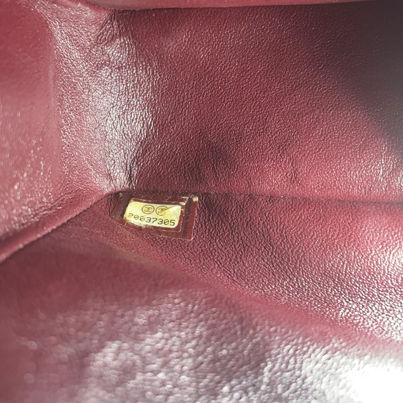 Chanel Schwarzes mittelgroßes Lammleder mit Doppelklappe 2014-2015