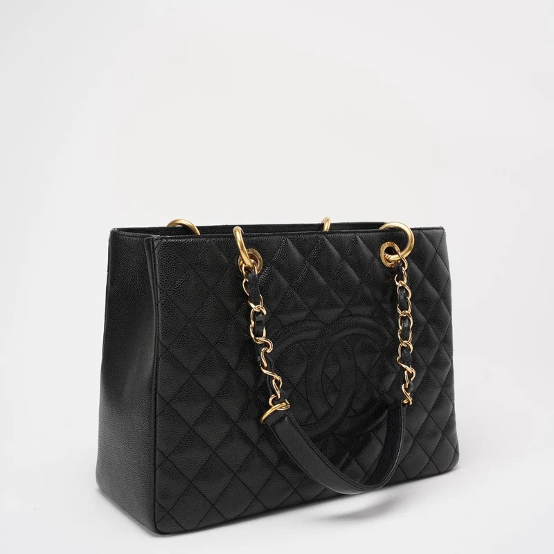 Chanel Schwarze Grand Shopping Tote (GST) 2014-2015