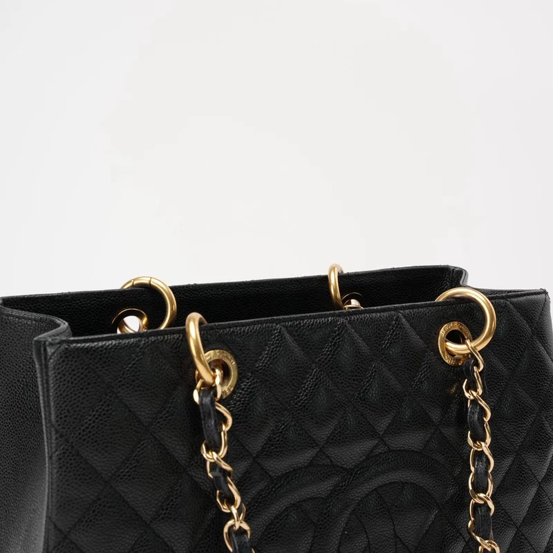 Chanel Schwarze Grand Shopping Tote (GST) 2014-2015