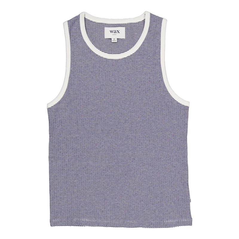 Montague Vest Blue / Ecru