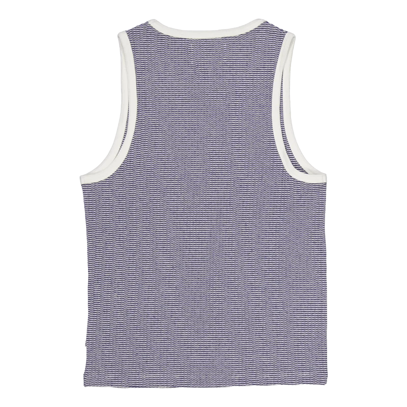 Montague Vest Blue / Ecru