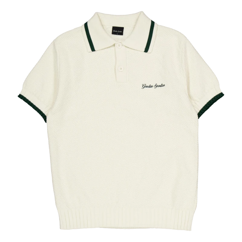Contrast Polo Ecru/green