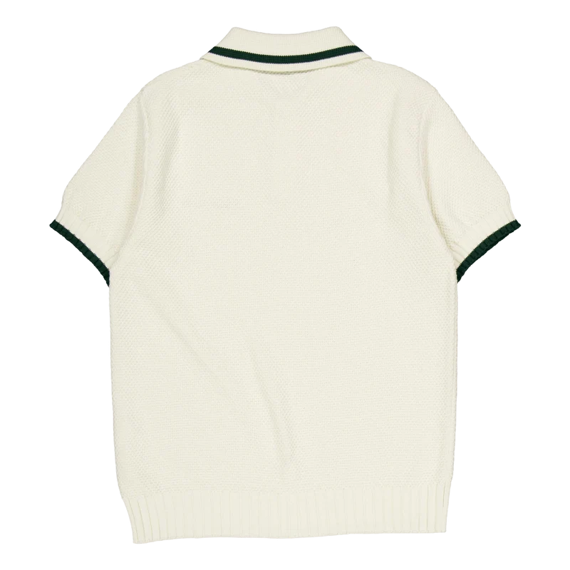 Contrast Polo Ecru/green