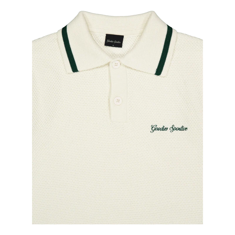 Contrast Polo Ecru/green