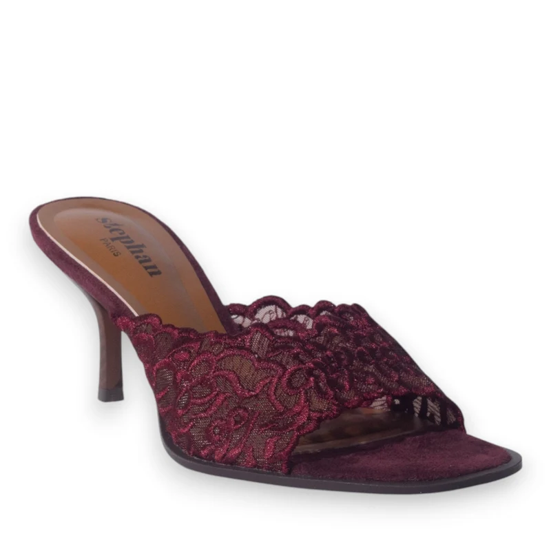 Europeon Union Women Maroon Cloth Heels #5160