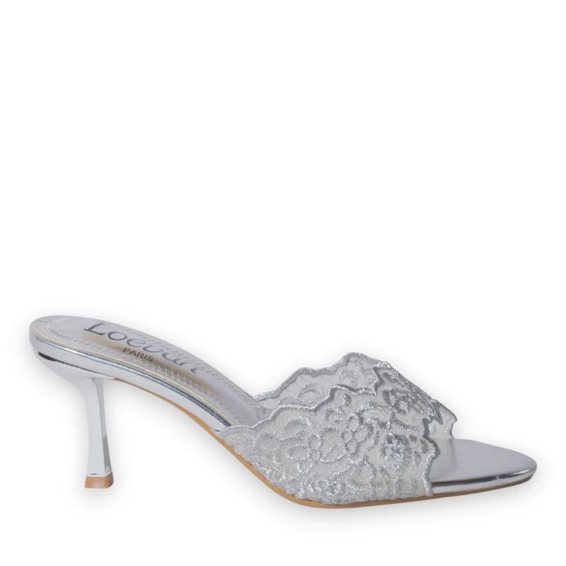 Europeon Union Women Silver Leather Heels #5101