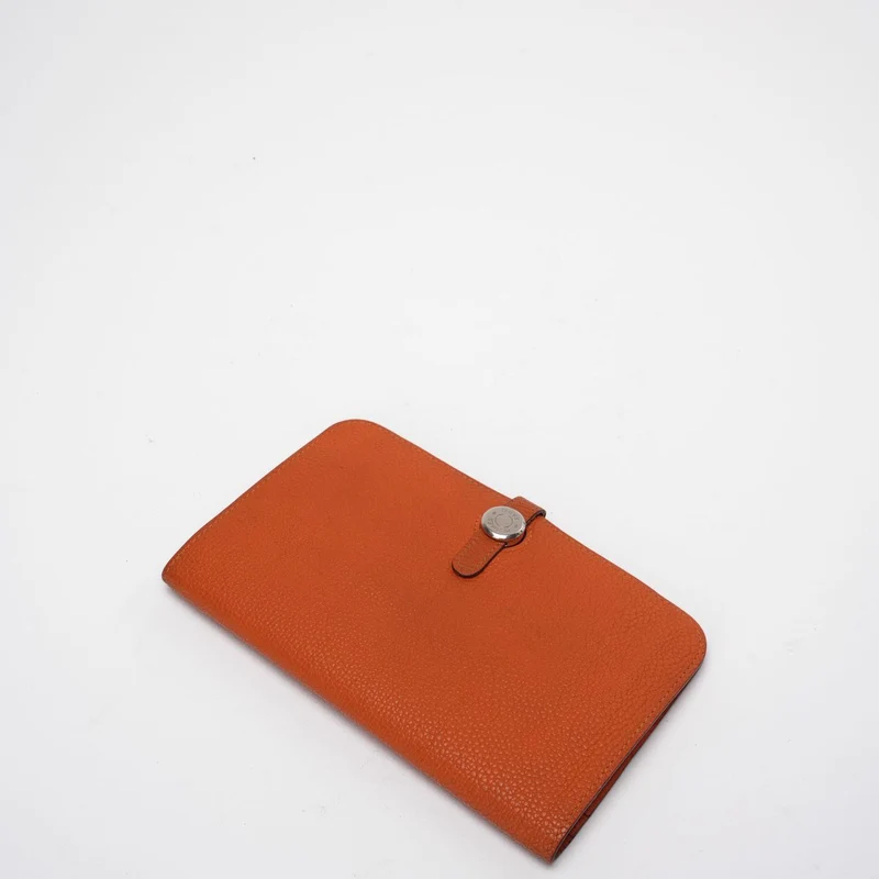 Hermès Dogon GM Togo Lange Brieftasche Orange 2010