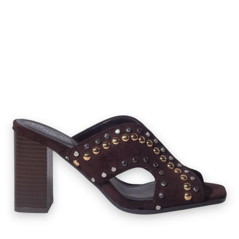 Europeon Union Women Brown Chamois Heels #5057