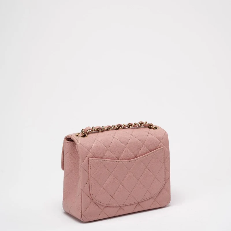 Chanel Vintage Pink Mini Square Classic Flap 2003-2004