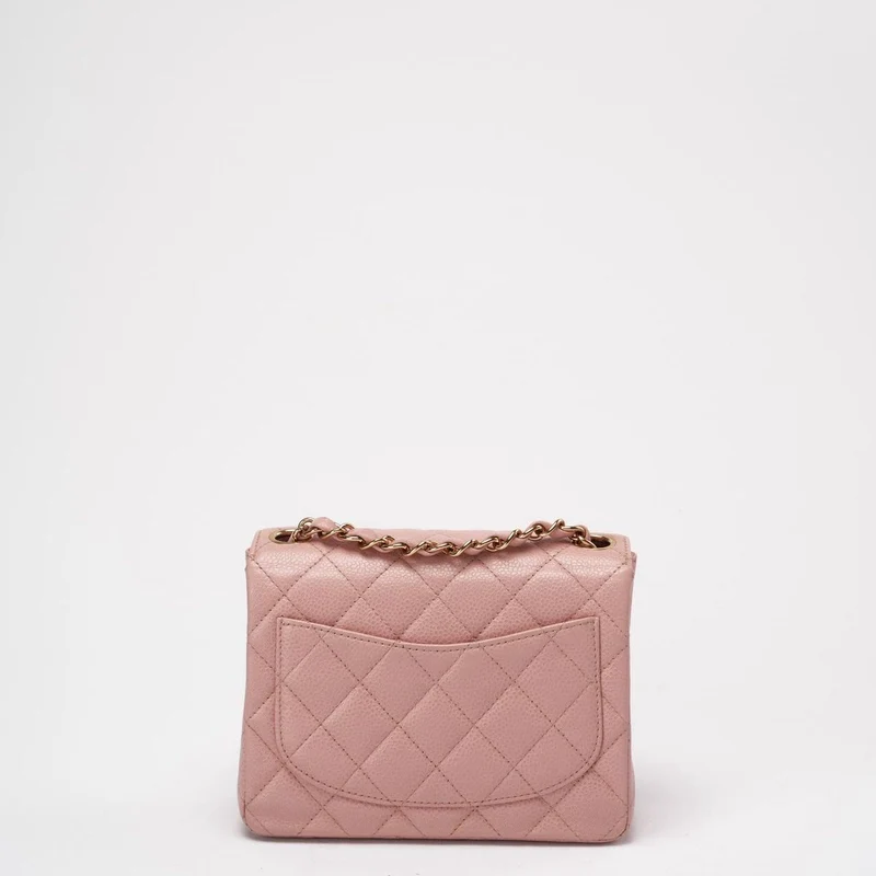 Chanel Vintage Pink Mini Square Classic Flap 2003-2004