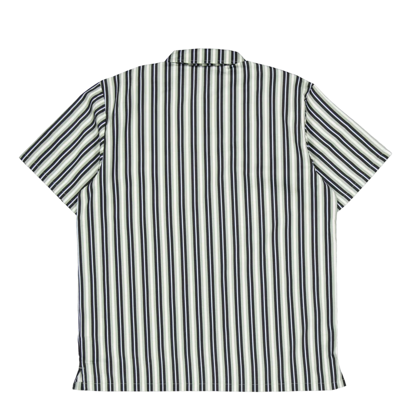 Multi Stripe Work Shirt Ss Ice Iceberg Green