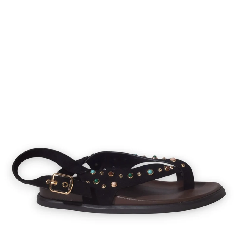 Europeon Union Women Black Chamois Slipper #5312