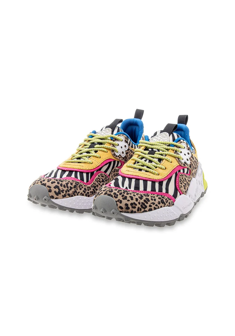 Kotetsu Women Suede leo print pastel