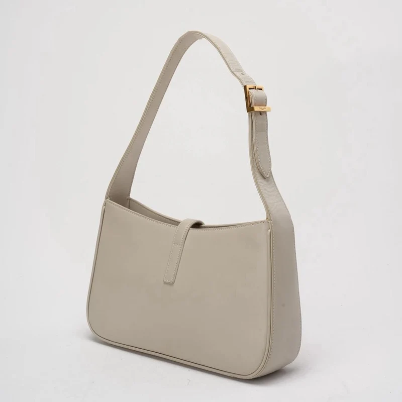 Saint Laurent Paris Le 5 bis 7 weiße Glattledertasche