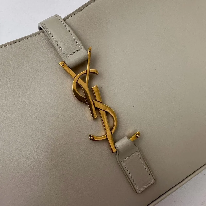 Saint Laurent Paris Le 5 bis 7 weiße Glattledertasche