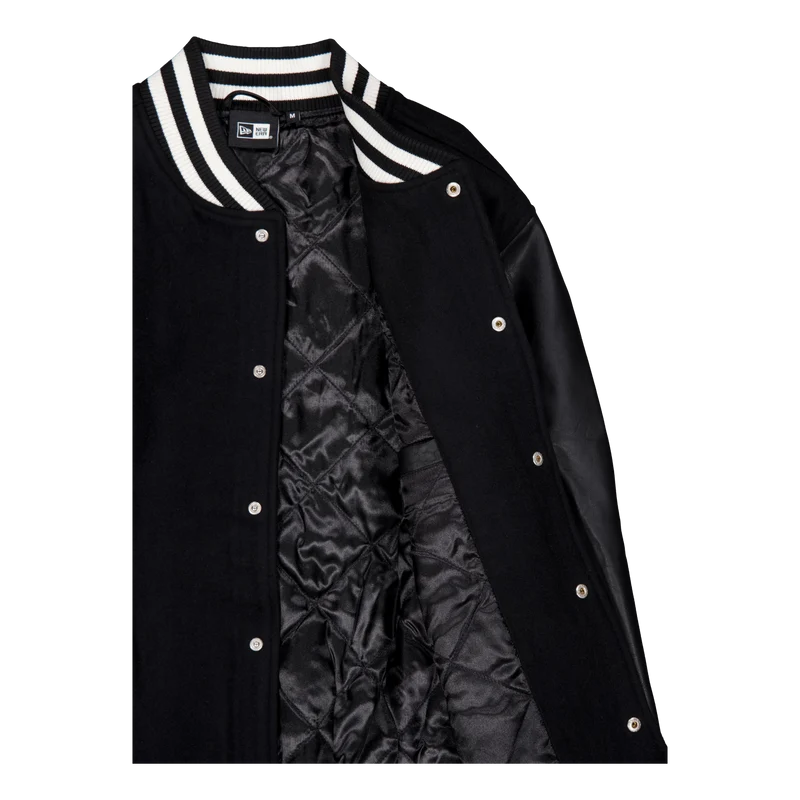Ne Varsity Jacket Newera Blkwhi
