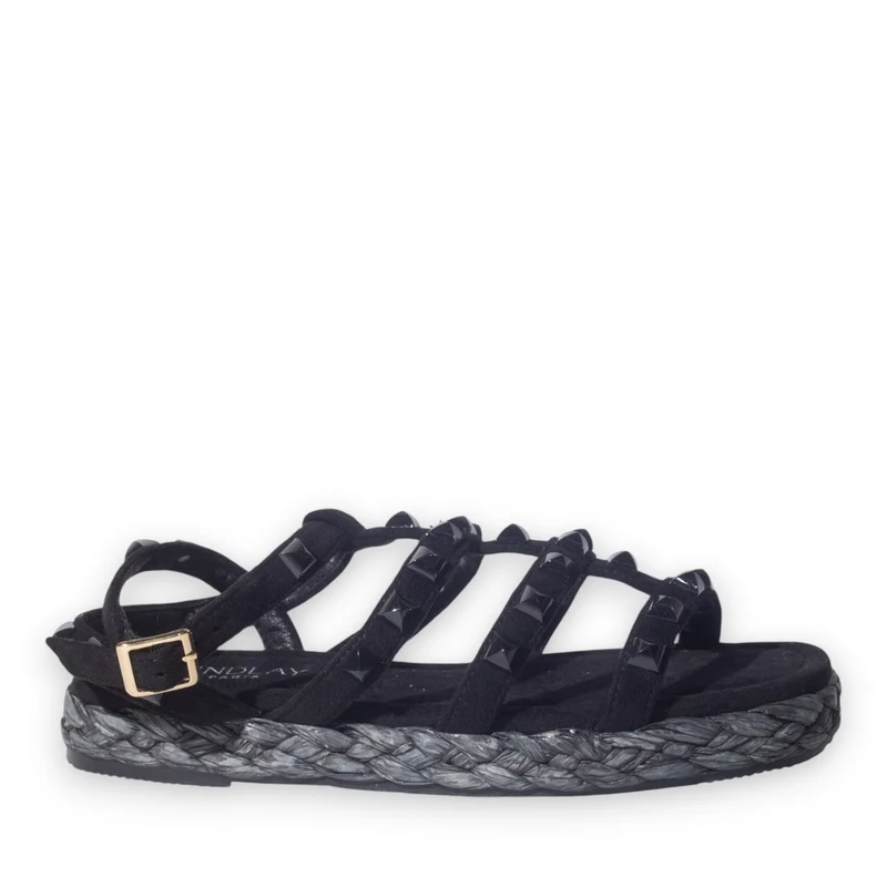 Europeon Union Women Black Chamois Sandal #5067