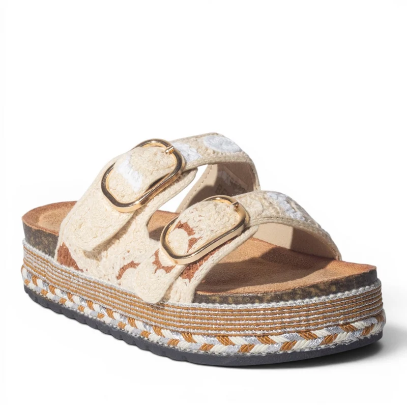 Europeon Union Women Beige Cloth Slipper #4962
