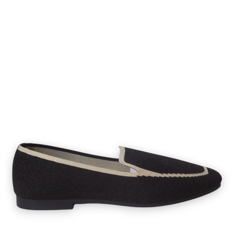 Europeon Union Women Black Cloth Ballerina #5264