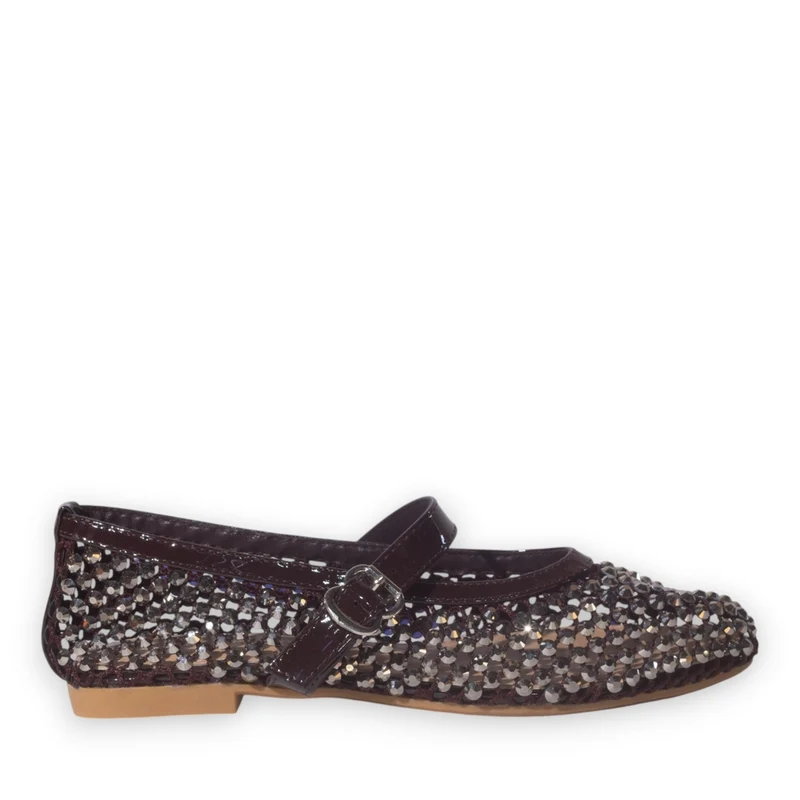 Europeon Union Women Brown Cloth Ballerina #5242