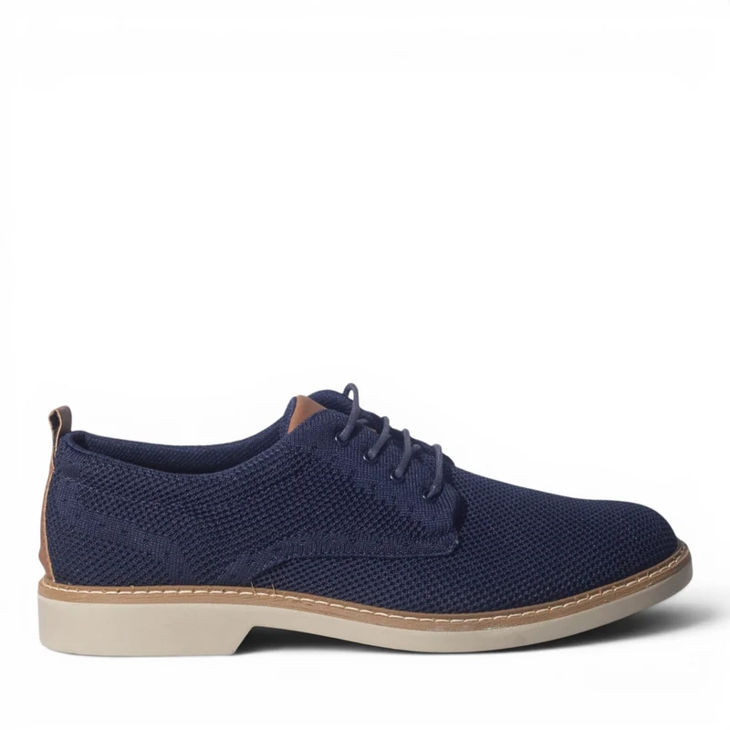 Italian Men Navy Cloth Shoes #5216