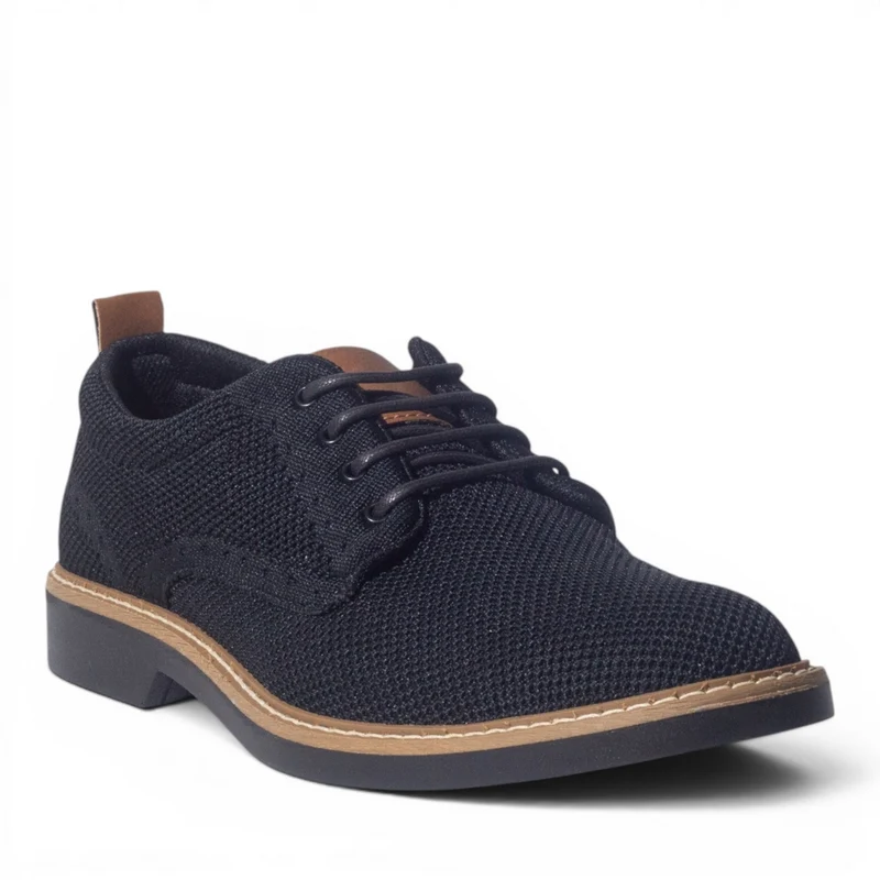 Italian Men Black Cloth Shoes #5215