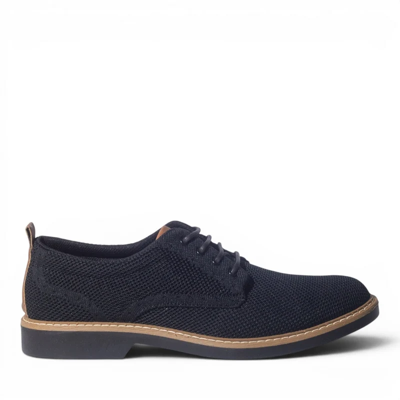 Italian Men Black Cloth Shoes #5215