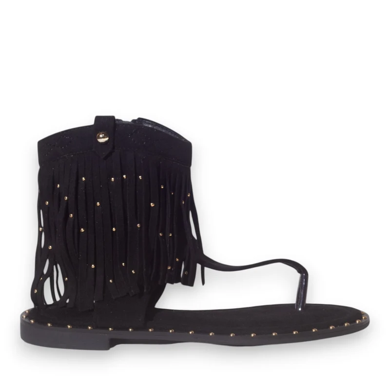 Europeon Union Women Black Chamois Sandal #5319
