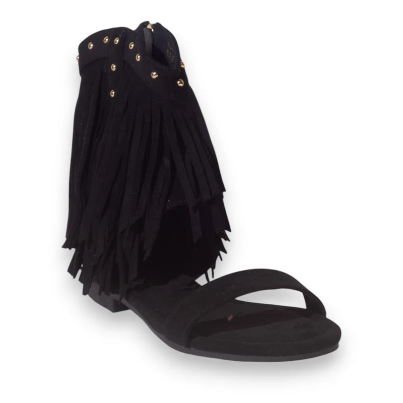 Europeon Union Women Black Chamois Sandal #5315