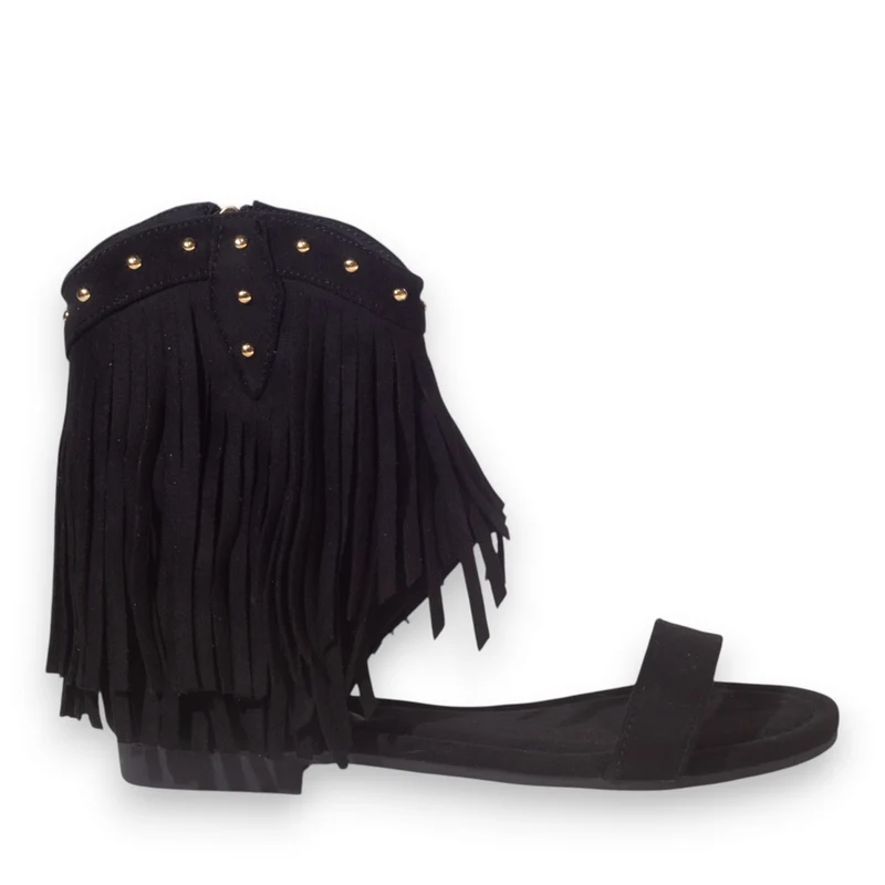 Europeon Union Women Black Chamois Sandal #5315